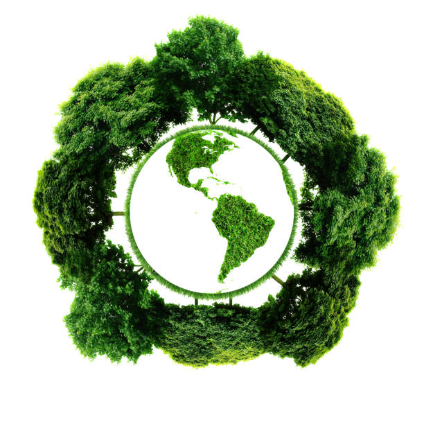 istock Ecology planet with with trees around 531516243