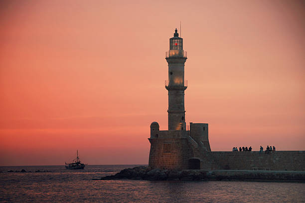 istock Evening Glow over Chania Lighthouse in Crete 531516805