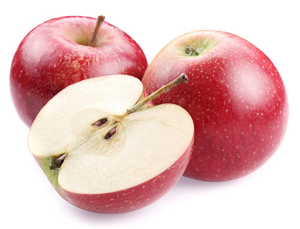 istock Red apple and a half of apple. 531516971
