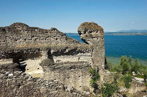 Sirmione (Bs),Lake Garda, Italy,the remains of the rooms of the Roman villa knows as Villa Catulliana or \