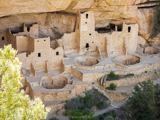 In the Shadows the dwellings in Mesa Verde National Park in the shadows of the cliff puebloan peoples stock pictures, royalty-free photos & images