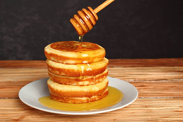 istock American pancakes with Honey 531520099