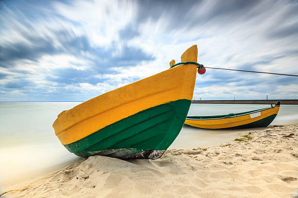 istock Wooden boat on The Baltic shore. 531520479