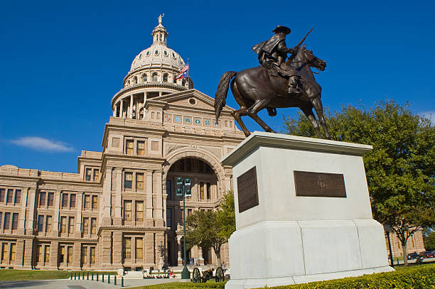 istock Texas Capital Building Stands Tall with Horseback Protector Monument 531521717