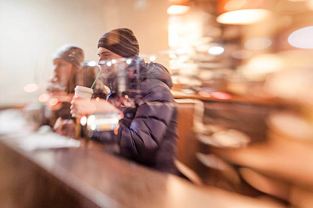 istock Man and women in the cafe 531522969