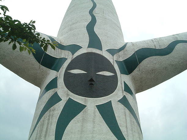 Osaka Japan - June 15, 2003:This is the tower of the sun. Artists Taro Okamoto designed it. 