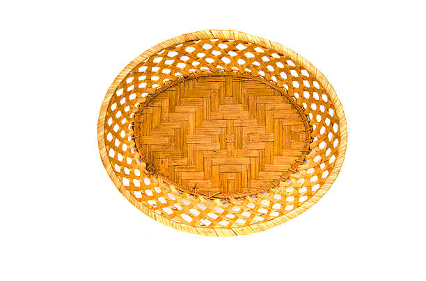 istock empty wooden wicker plate basket isolated on white 531530969