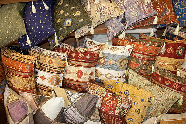 istock Sofa cushions for home design on a turkish bazaar 531532119