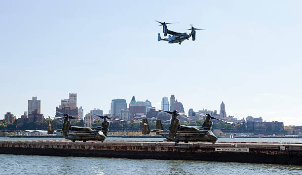 cidade de nova york, usa- mv - 22 osprey. - v22 - fotografias e filmes do acervo