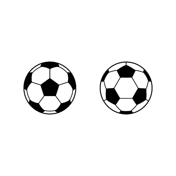 stockillustraties, clipart, cartoons en iconen met football, soccer ball vector icons - voetbal