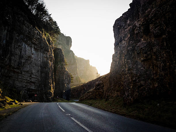 Cheddar gorge road somerset England