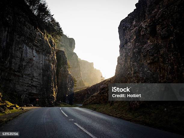 Cheddar Gorge Road Somerset England Stock Photo - Download Image Now - Cheddar Gorge, Somerset - England, Cliff