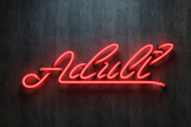 istock Adult sign neon lettering 531535303