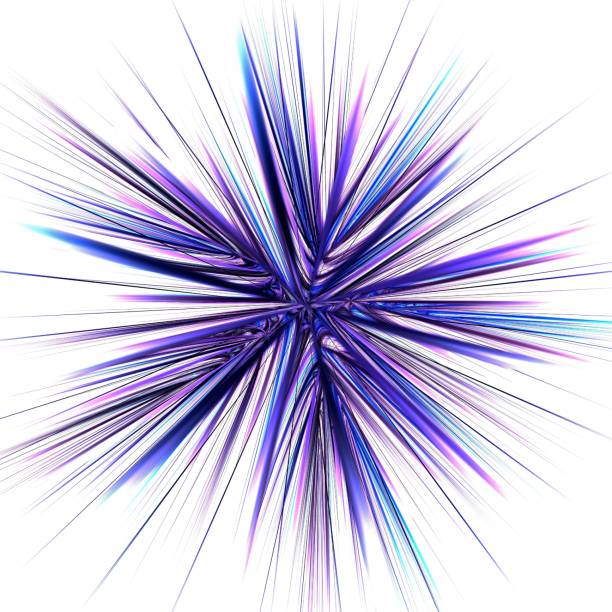 istock Symmetrical fractal abstract light rays effect neon art 531535977