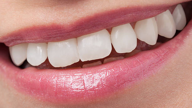 istock Female perfect teeth macro shot 531536059