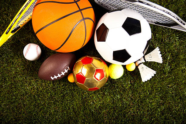 istock Sports balls with equipment 531536181