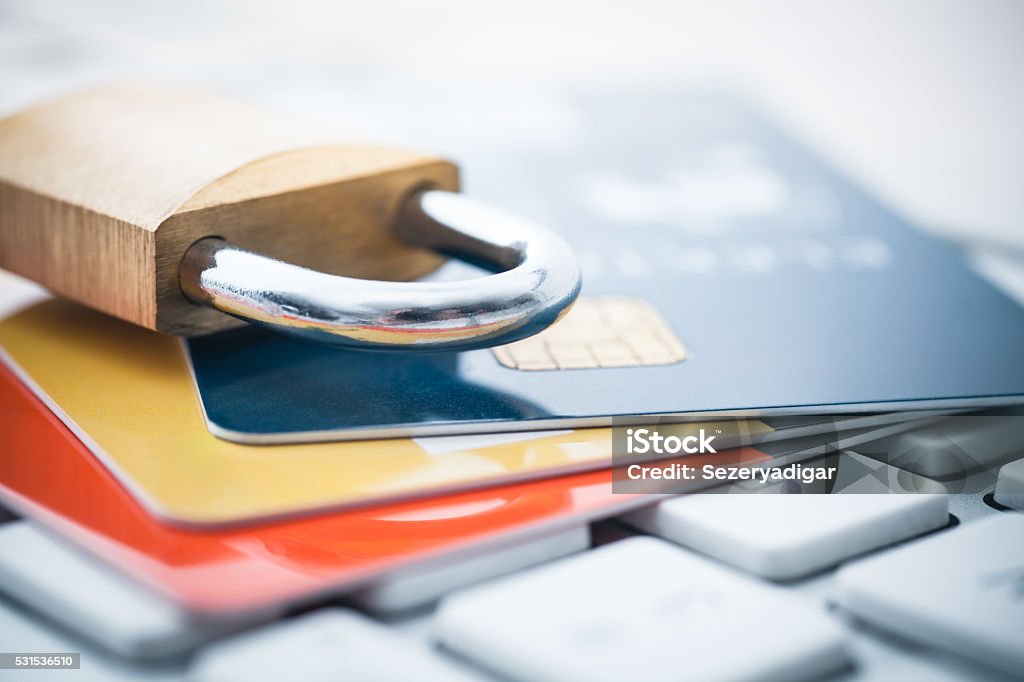 Kreditkarten-Schutz - Lizenzfrei Sicherheitsgefühl Stock-Foto