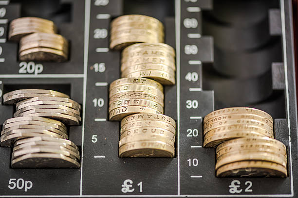 istock Pound sterling coins in cash register 531537674