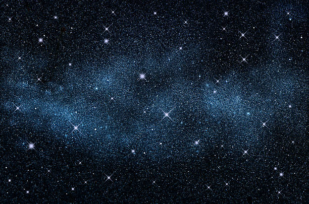istock Dark night sky with sparkling stars and planets,illustration 531544514