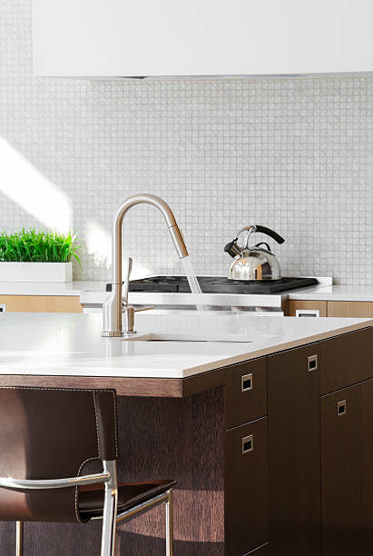 istock Modern kitchen island with faucet. 531544590