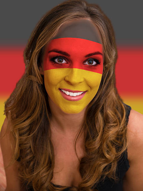 istock Face with flag of Germany 531545922