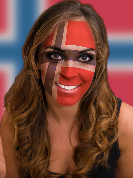 istock Face with flag of Norway 531548780