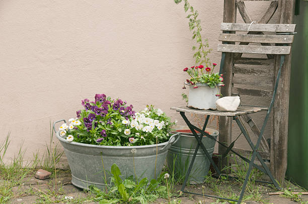 Romanesque chair with flowers