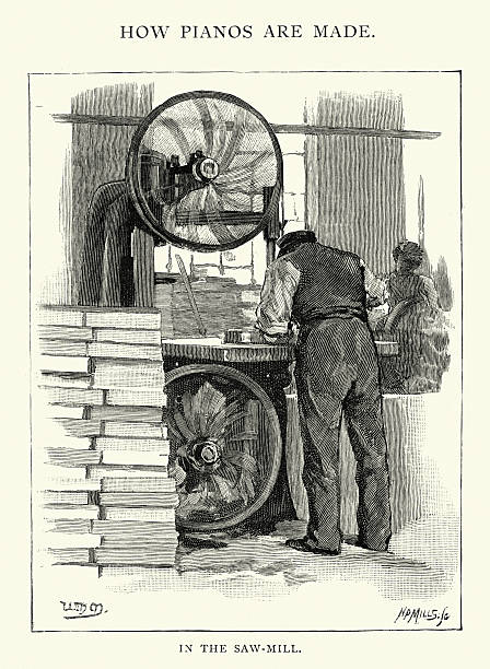 istock How pianos are made. In the Saw mill, 1892 531549678