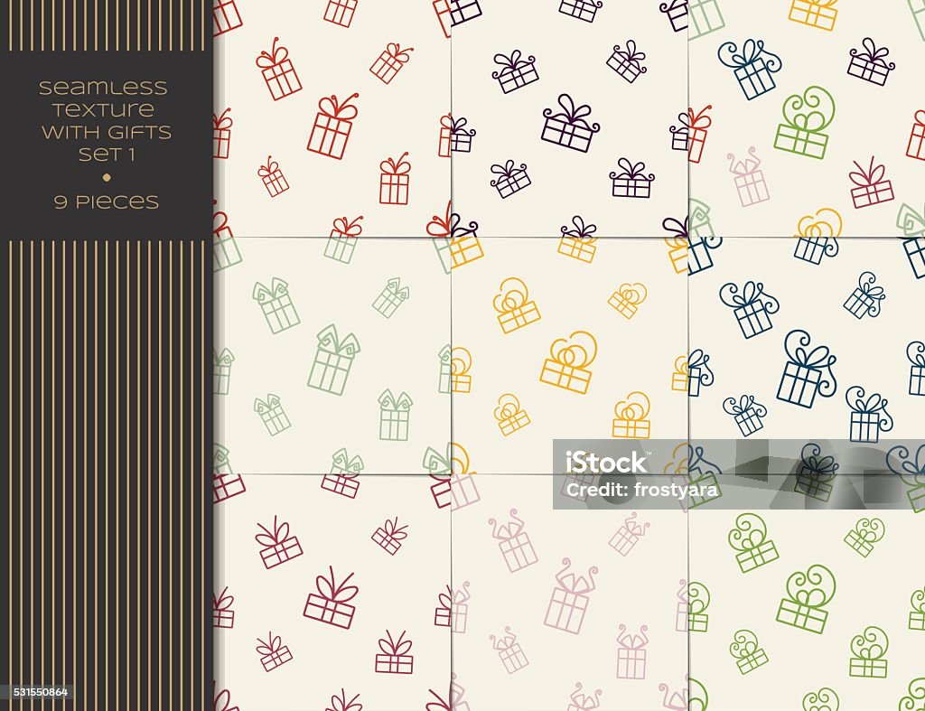 Texture Paper Present Seamless Texture With Gifts One Stock Illustration - Download Image Now ...