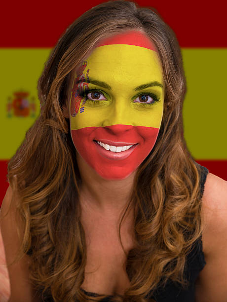 istock Face with flag of Spain 531551476