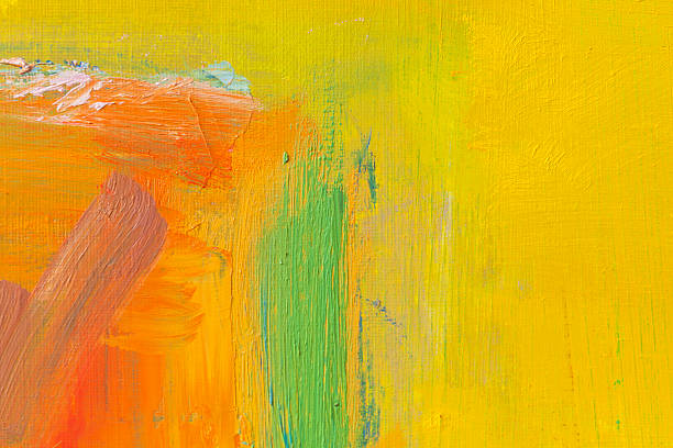 istock Abstract painted orange green and yellow art backgrounds. 531552454