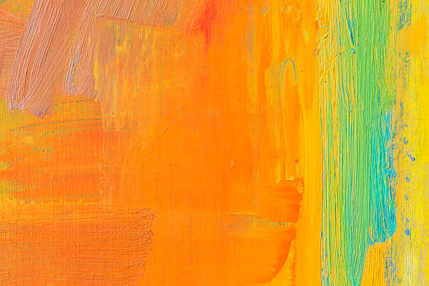 istock Abstract painted orange green and yellow art backgrounds. 531552920