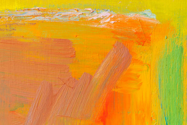istock Abstract painted orange green and yellow art backgrounds. 531553362