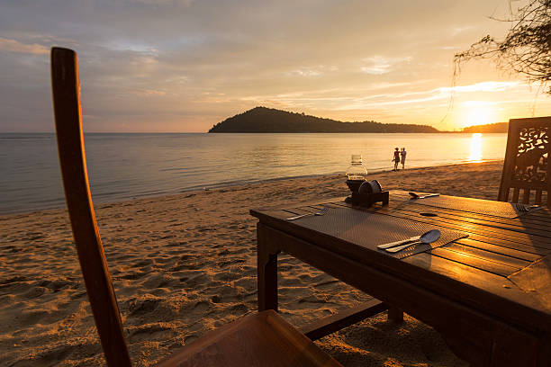 istock Romantic dinner with sunset, beach and ocean on Koh Chang 531554204