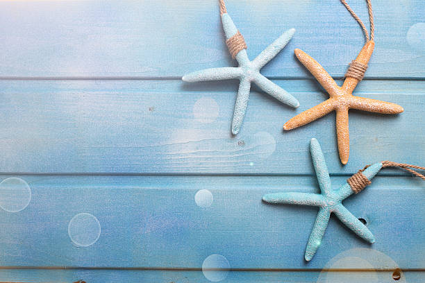 istock Marine items on wooden background. 531554382