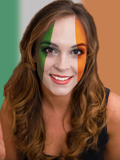 istock Face with flag of Ireland 531554538
