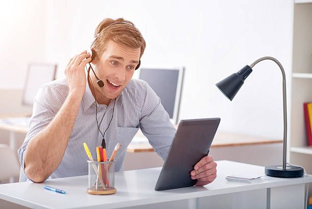 istock Pleasant man sitting at the table 531557252