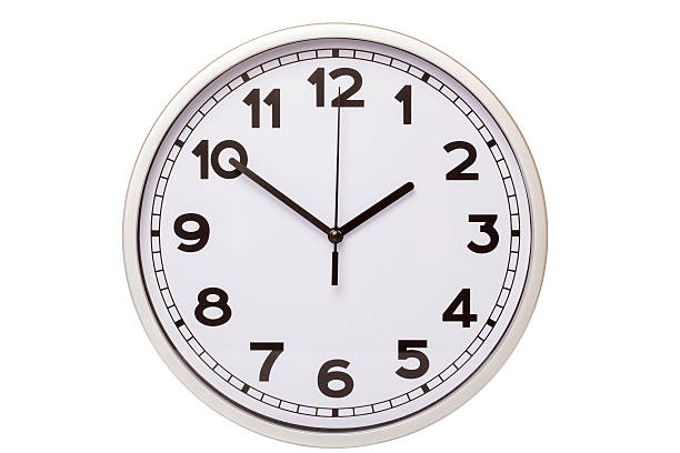 istock Wall clock isolated on white. Ten to two. 531558004