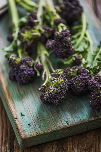 istock Purple broccoli flowers, clean eating 531560594