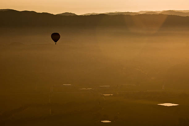 Morning Balloon Flight stock photo