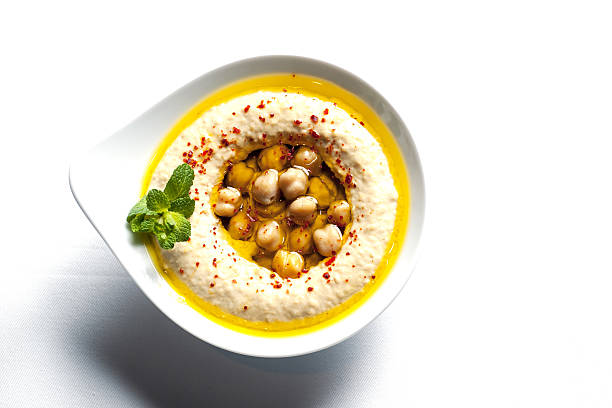 The traditional Middle Eastern , hummus with tahini,
