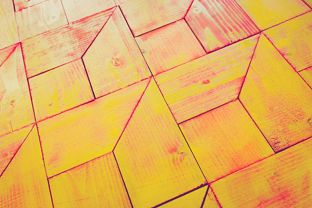 abstract geometric background of painted wood pieces. i made it by myself.