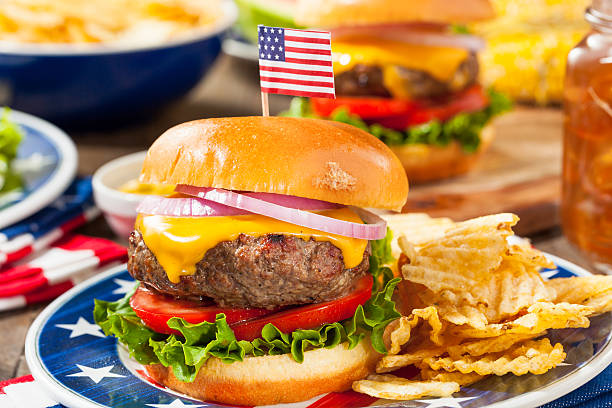 istock Homemade Memorial Day Hamburger Picnic 531564164