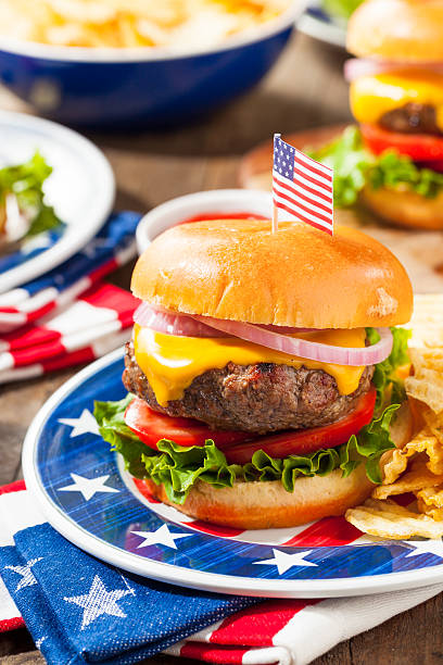 istock Homemade Memorial Day Hamburger Picnic 531564192