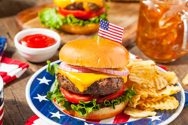 istock Homemade Memorial Day Hamburger Picnic 531564248