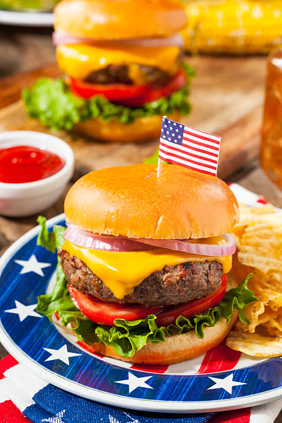 istock Homemade Memorial Day Hamburger Picnic 531564272