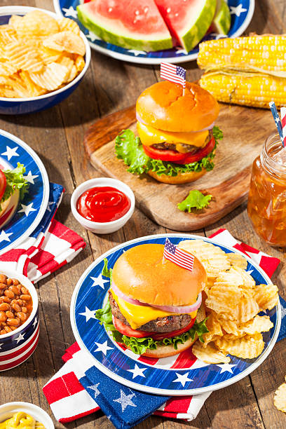 istock Homemade Memorial Day Hamburger Picnic 531564312