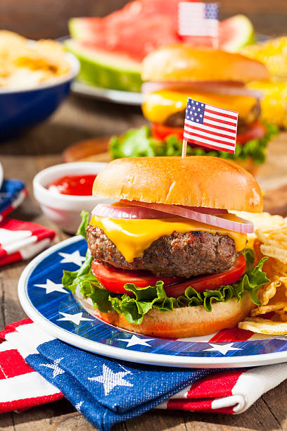 istock Homemade Memorial Day Hamburger Picnic 531564368