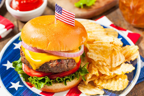istock Homemade Memorial Day Hamburger Picnic 531564384