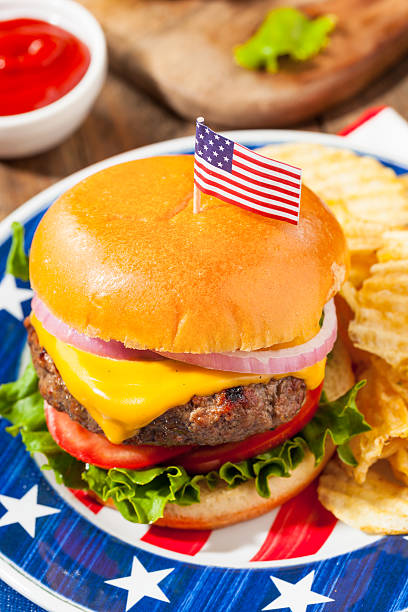 istock Homemade Memorial Day Hamburger Picnic 531564402